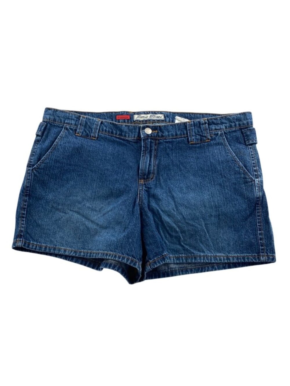 Paris Blues Womens Cut Off Jean Shorts Size 16 Blue Denim Mid Rise Casual Cotton